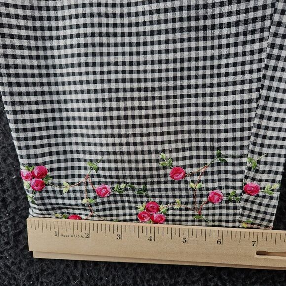 David Brooks Womens Capri Multi-Color Size 10 100% Silk Side Zip Close Flowers - Picture 5 of 12